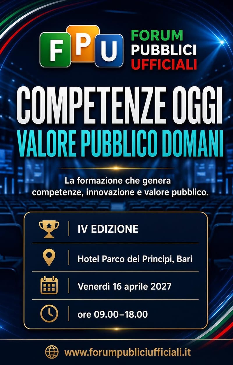 Forum Pubblici Ufficiali IV Edizione 2027