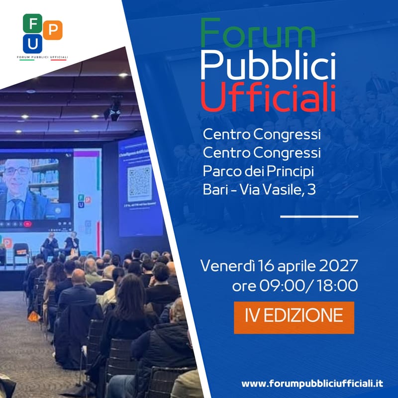 Forum Pubblici Ufficiali IV Edizione 2027