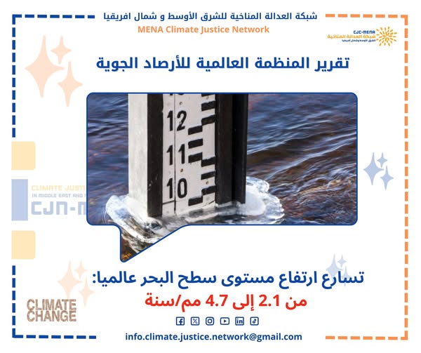 مستوى سطح البحر يرتفع بوتيرة متزايدة: مؤشرات 1993–2024.