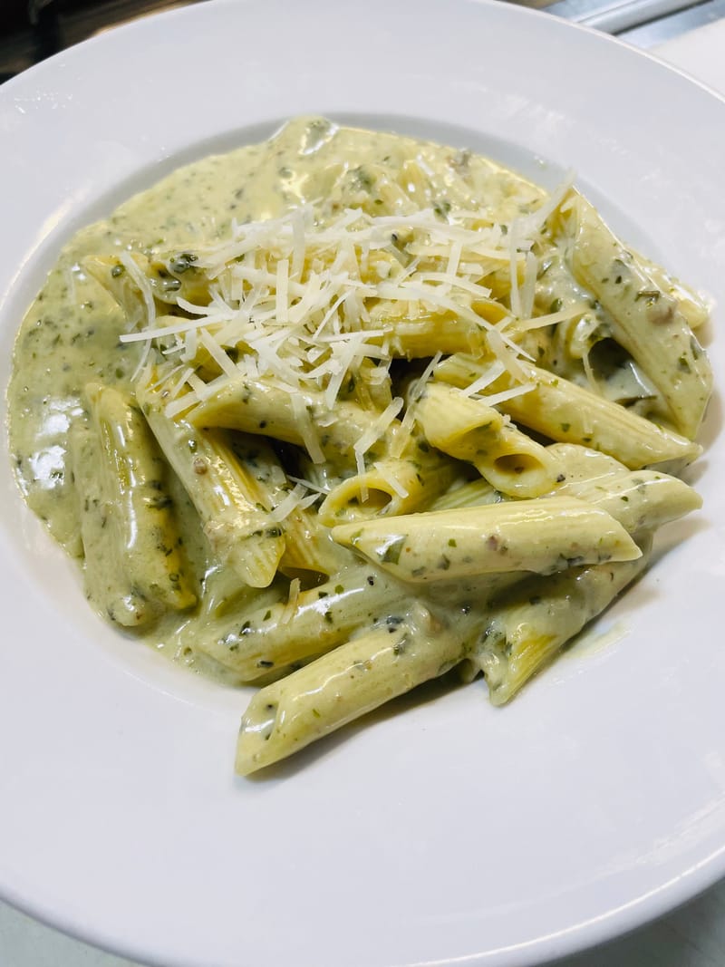 Penne Pasta Pesto Alfredo
