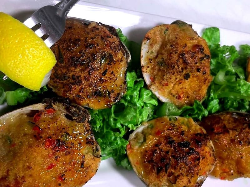 Wood Oven Baked Clams Casino