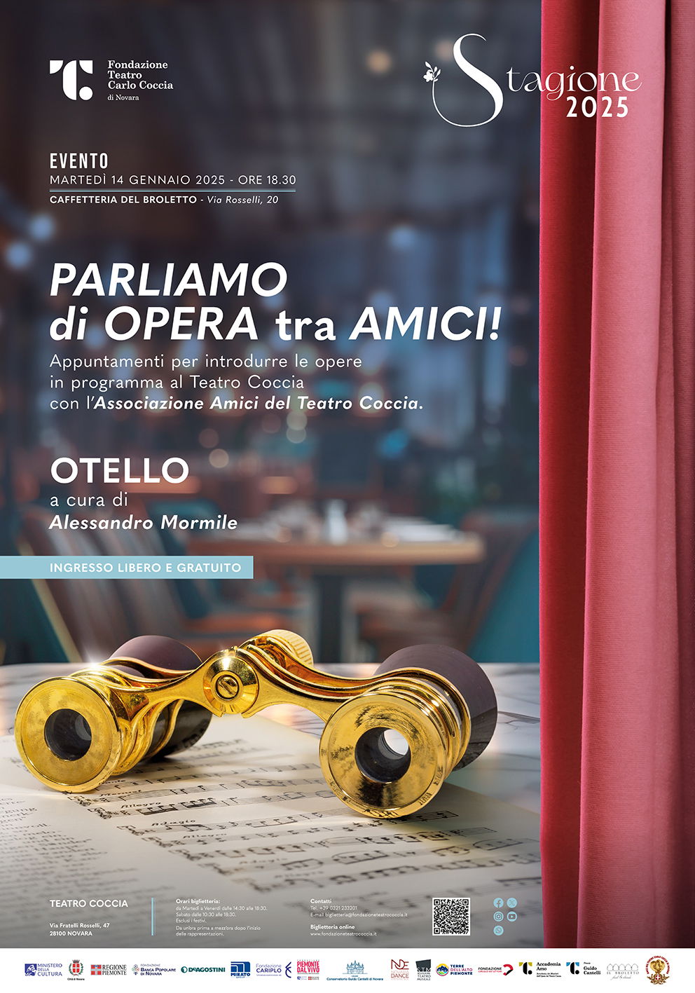 Teatro Coccia, Novara
in attesa di OTELLO
appuntamenti di approfondimento e introduzione