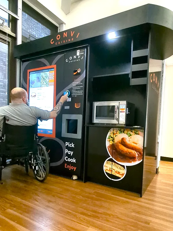 Designing inclusive accessibility for a frozen food vending machine