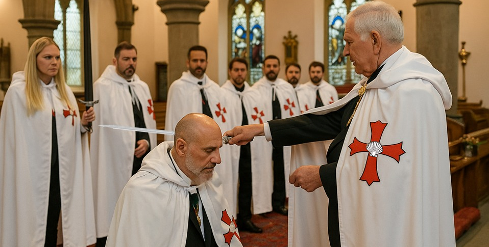 cloak, investiture, insignia, regalia, knights, order of chivalry