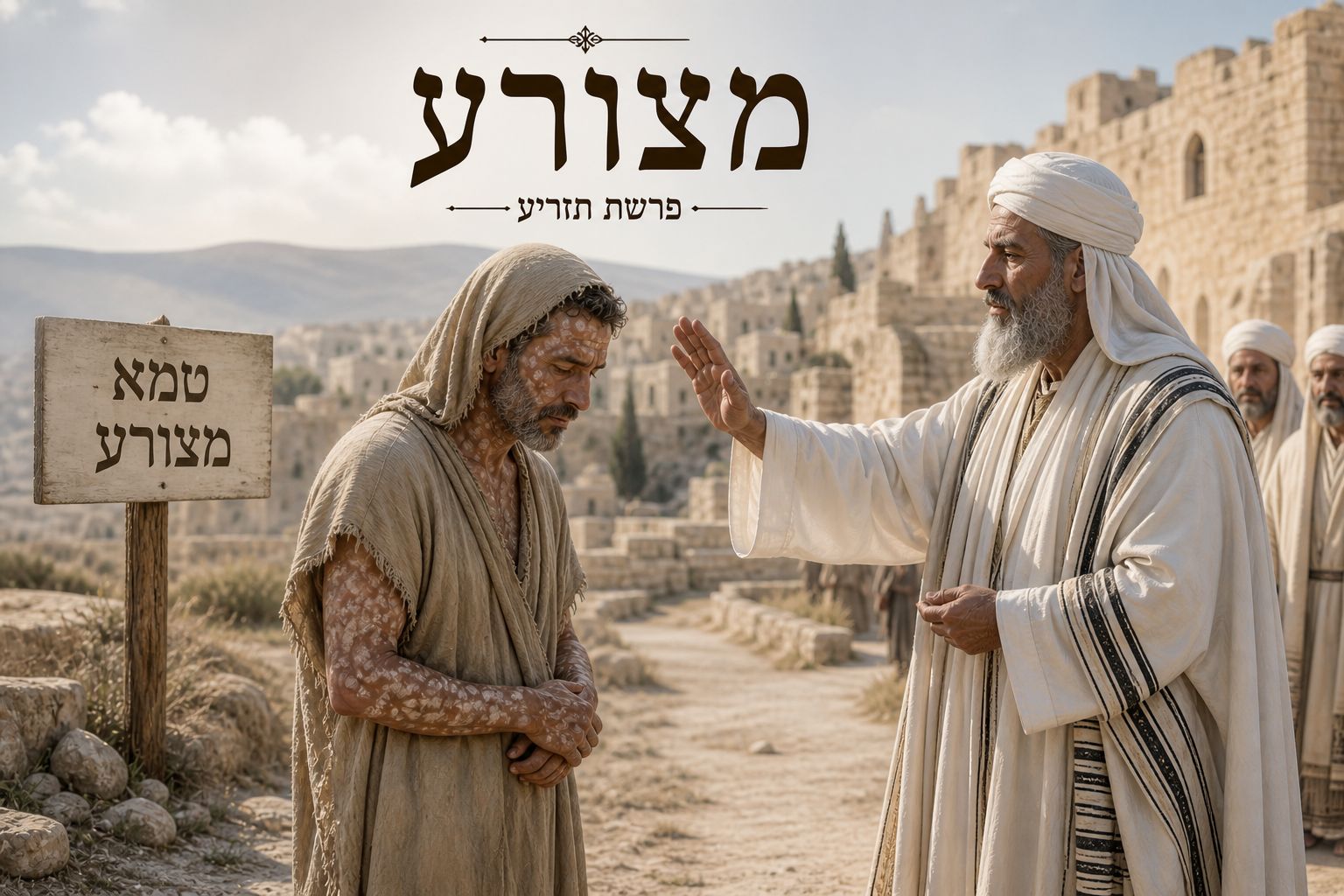 פָּרָשַׁת 'מְצוֹרָע' - מְלַמֶּדֶת אוֹתָנוּ, שֶׁאִם לֹא נִלְמַד לִרְאוֹת אֶת הַמְּצִיאוּת מִמָּקוֹם רוּחָנִי/גָּבוֹהַּ, נִגְזֹר עַל עַצְמֵנוּ מָצוֹר רַע בַּנֶּפֶשׁ  שֶׁיְּשַׁבֵּשׁ אֶת חַיֵּינוּ.