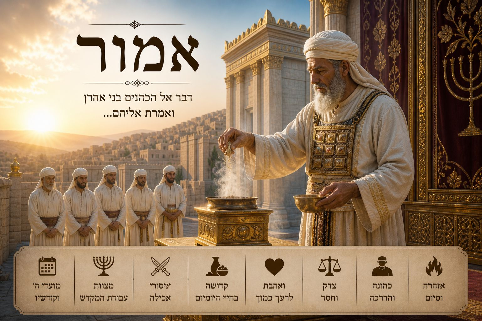 פָּרָשַׁת 'אֱמֹר' - אוֹמֶרֶת לָנוּ לְהַפְסִיק לְטַמֵּא/לֶאֱטֹם אֶת הַמַּחְשָׁבָה שֶׁלָּנוּ, וְלִלְמֹד לְאַמֵּן עַצְמֵנוּ בְּמַחְשָׁבָה נַעֲלָה וּמַבְרִיאָה.