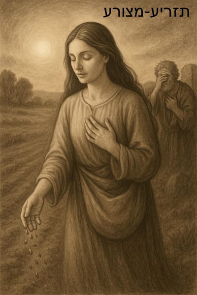 פָּרָשַׁת  'תַּזְרִיעַ-מְצֹרָע' - דָּבָר וְהִפּוּכוֹ. אִשָּׁה תַּזְרִיעַ וָלֹא, הָאִישׁ בְּמָצוֹר.