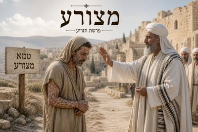 פָּרָשַׁת 'מְצוֹרָע' - מְלַמֶּדֶת אוֹתָנוּ, שֶׁאִם לֹא נִלְמַד לִרְאוֹת אֶת הַמְּצִיאוּת מִמָּקוֹם רוּחָנִי/גָּבוֹהַּ, נִגְזֹר עַל עַצְמֵנוּ מָצוֹר רַע בַּנֶּפֶשׁ  שֶׁיְּשַׁבֵּשׁ אֶת חַיֵּינוּ.