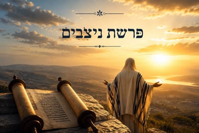 פָּרָשַׁת 'נִ(צָּ)בִים -מְלַמֶּדֶת אוֹתָנוּ שֶׁאִם נַשְׂכִּיל לָשׁוּב לְהִתְנַהֲגוּת טוֹבָה בִּזְמַנֵּי הַקֹּשִׁי וְהַגָּלוּת, הַשֵּׁם יַרְאֶה לָנוּ אֶת הַדֶּרֶךְ וְהַבְּרָכָה.