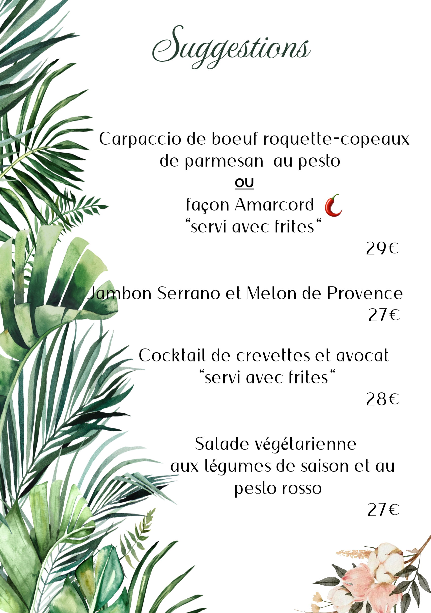 Nouvelles suggestions