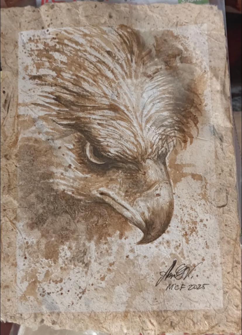 Coffee Stain on Abaca Paper