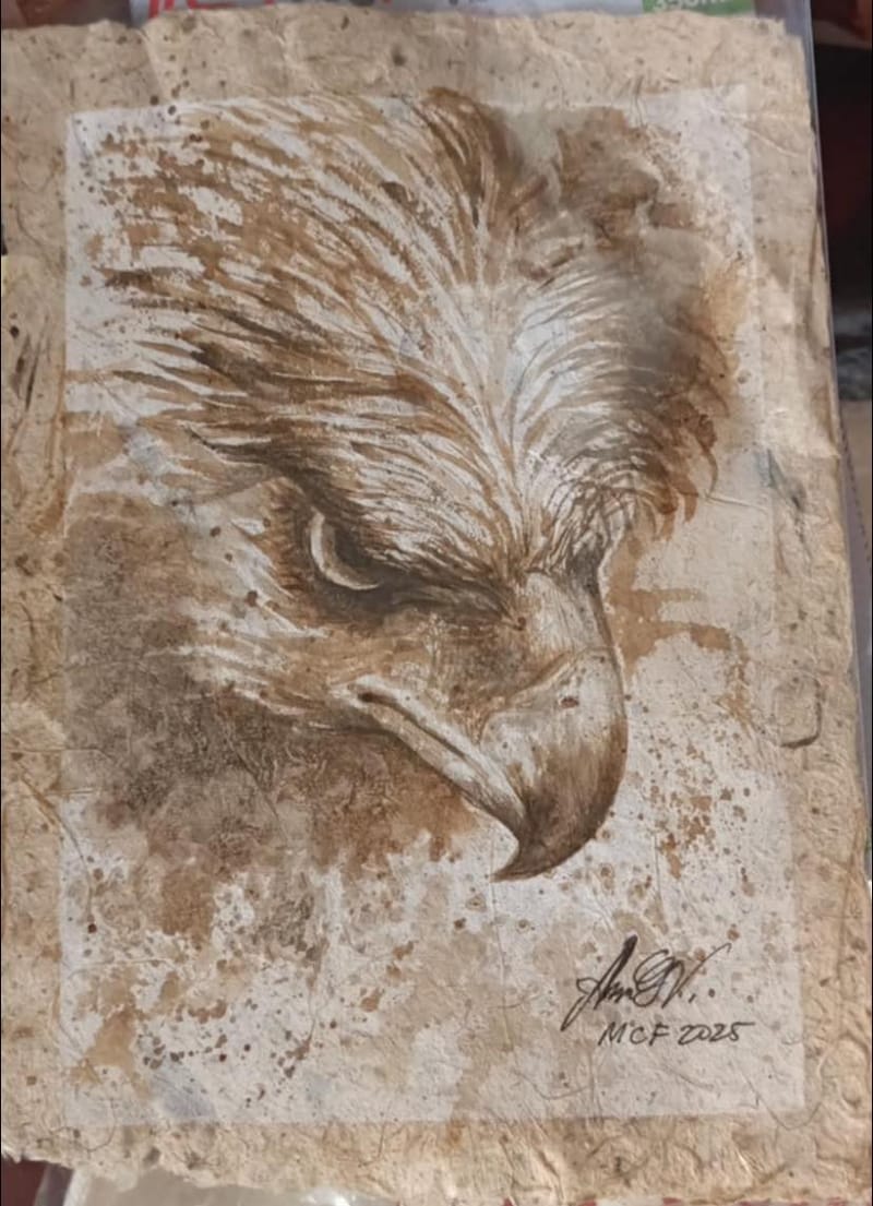 Coffee Stain on Abaca Paper