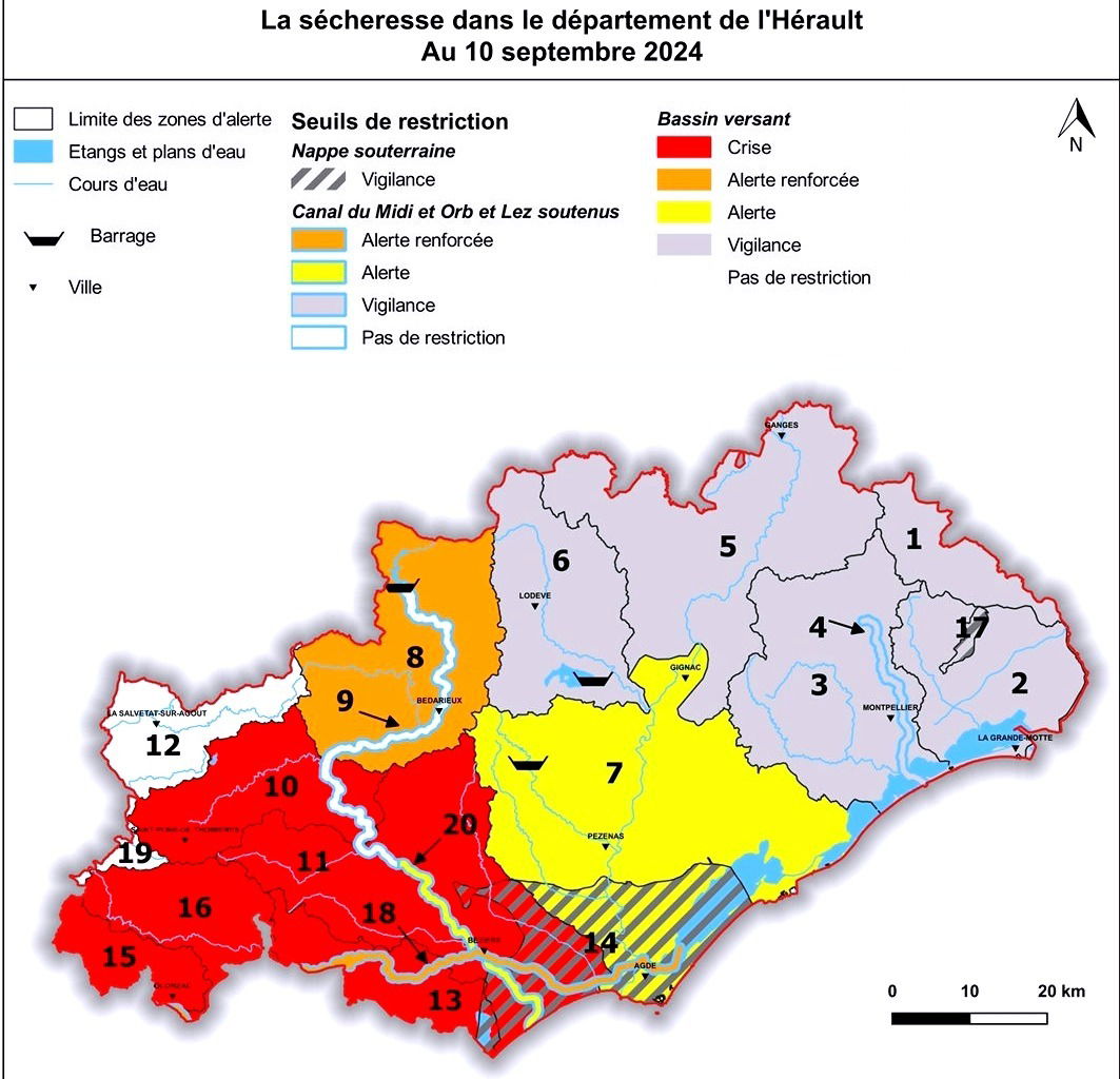 Arrêté Préfectoral "Sécheresse" du 13 septembre 2024