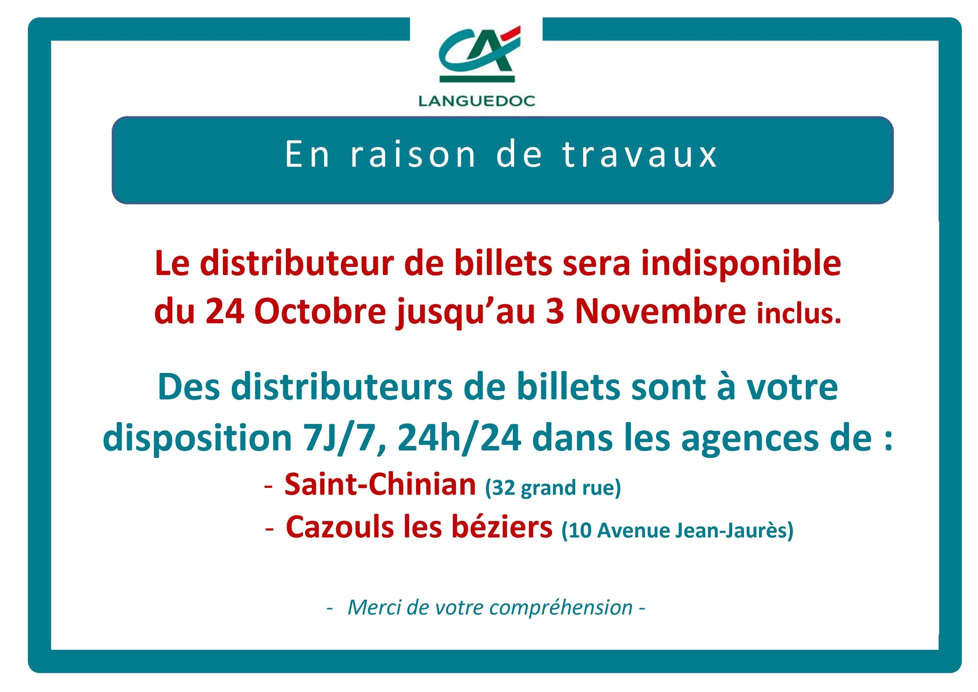Information du Crédit Agricole