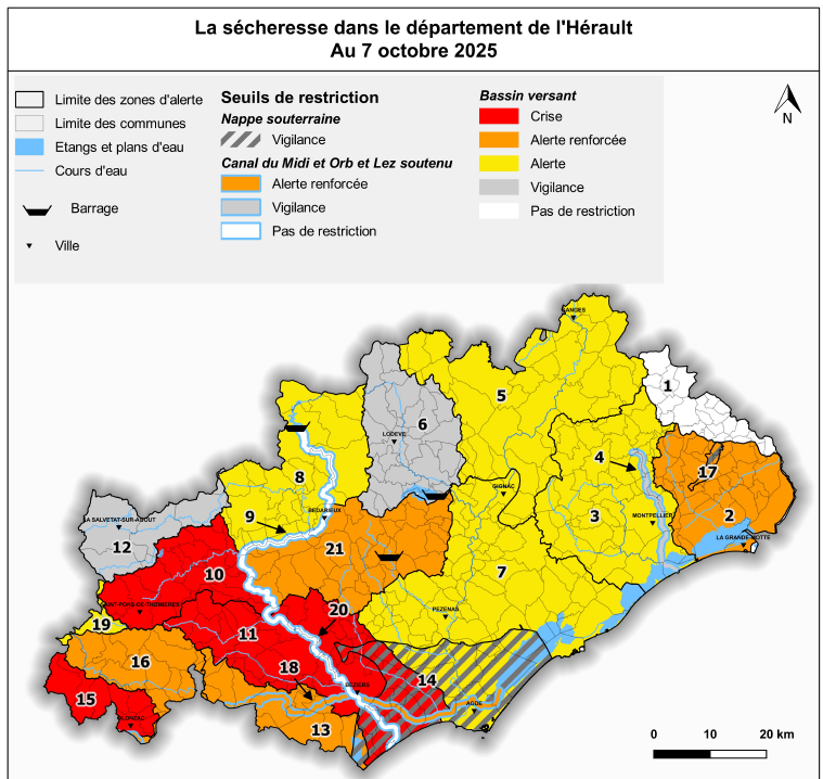 Arrêté Préfectoral "Sécheresse" du 14 octobre 2025