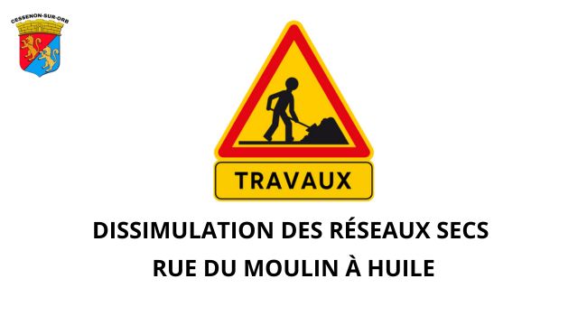 Travaux de dissimulation des réseaux secs - Rue du Moulin à Huile
