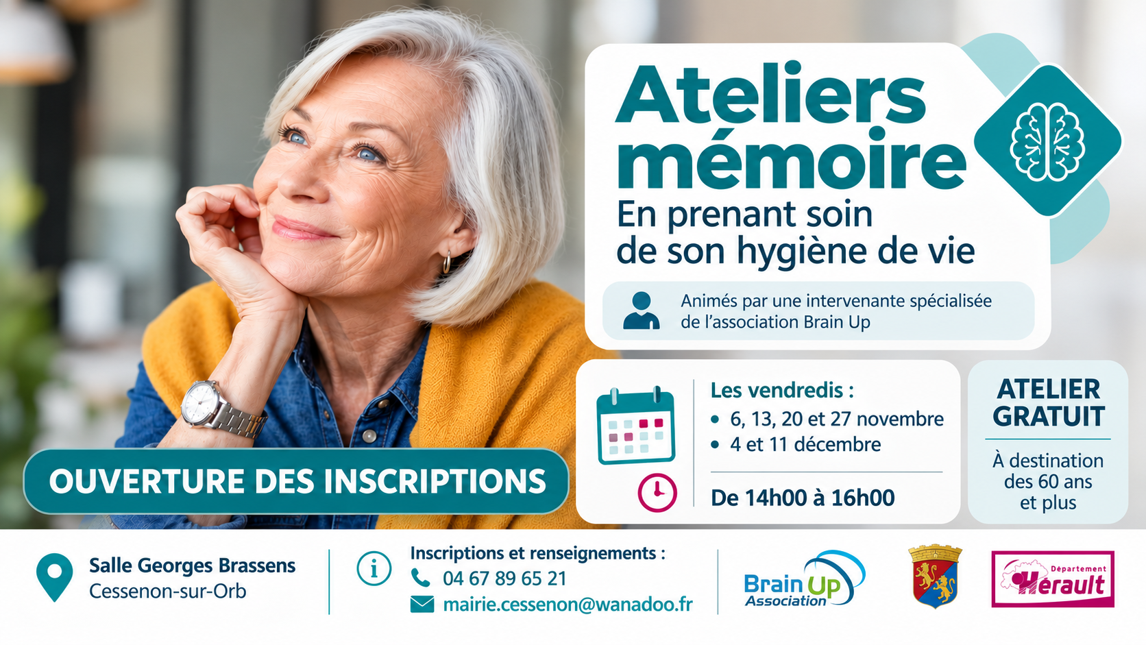 Ateliers mémoire : ouverture des inscriptions