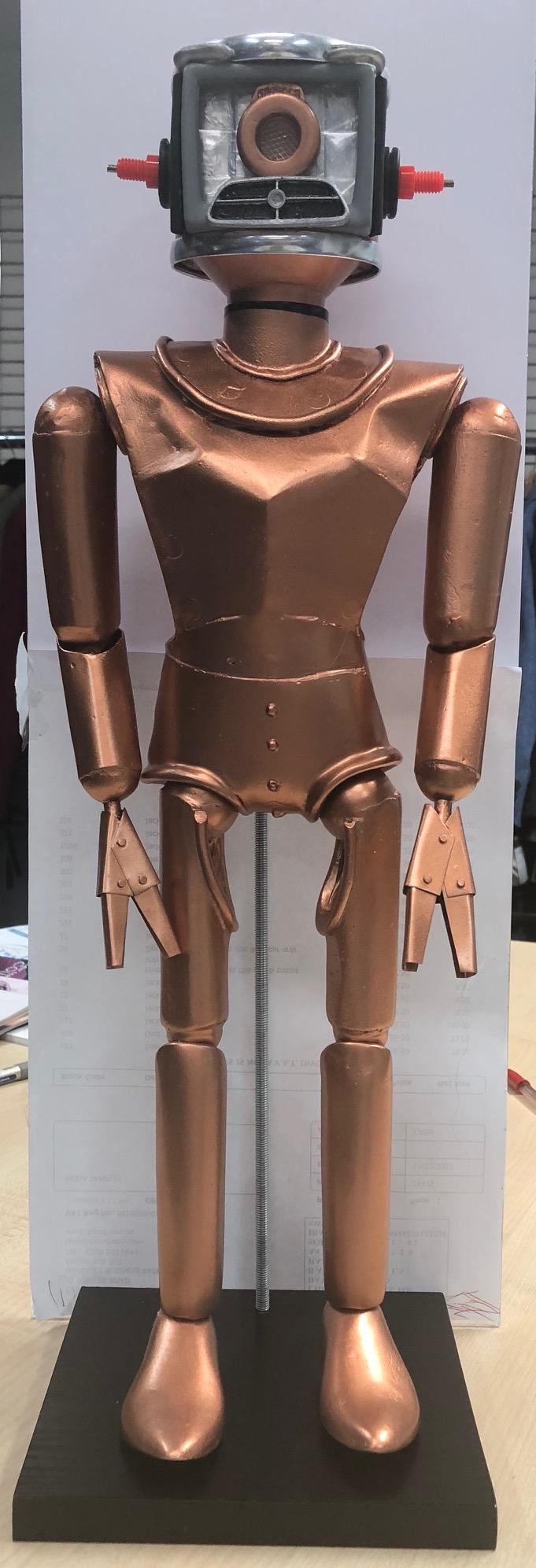 Nuclear Plutonium Store Robot Guard resculpted by Duncan Willis & assembled by Lee Allwood