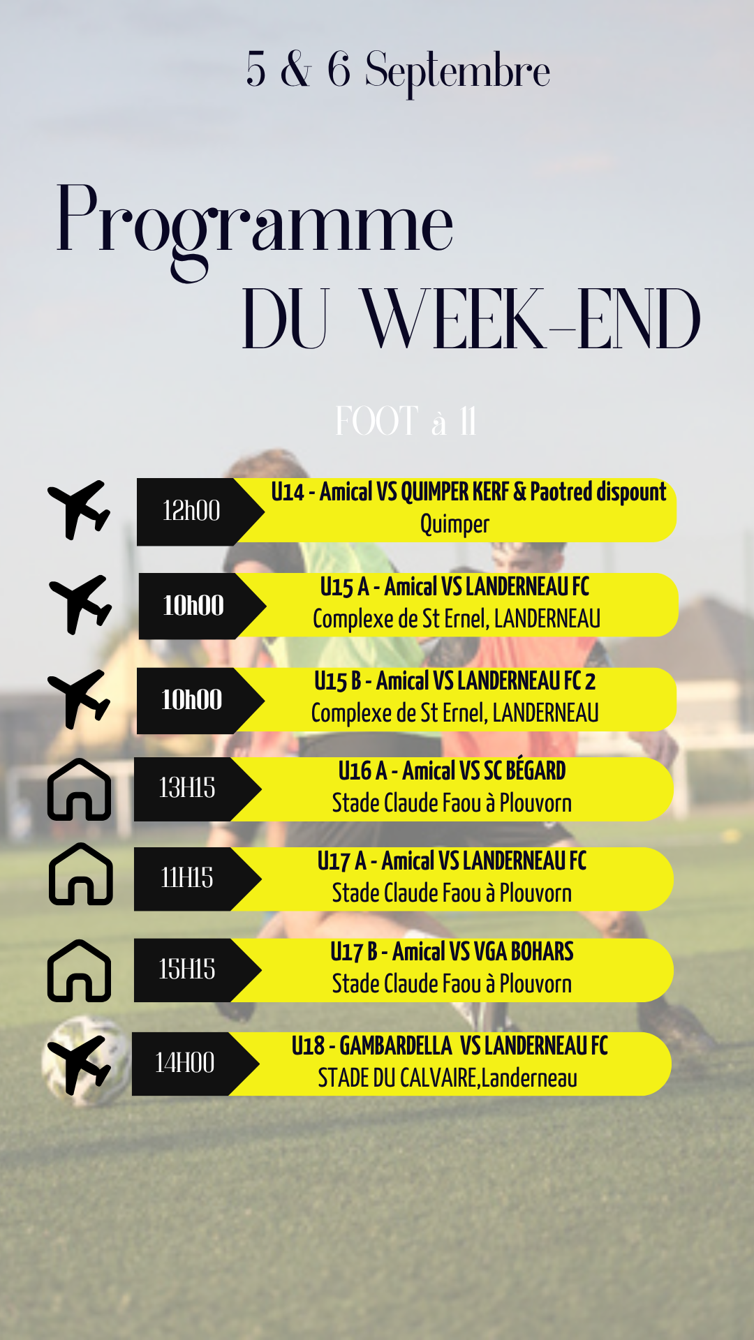 programme du week-end