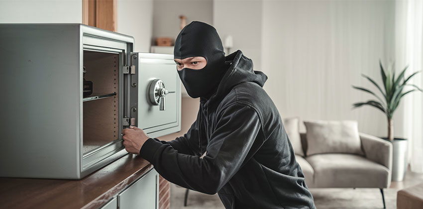 Home Safe Deposit Box Burglary