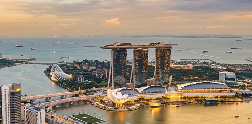 Singapore CBD skyline representing the city's role as a global wealth safe haven