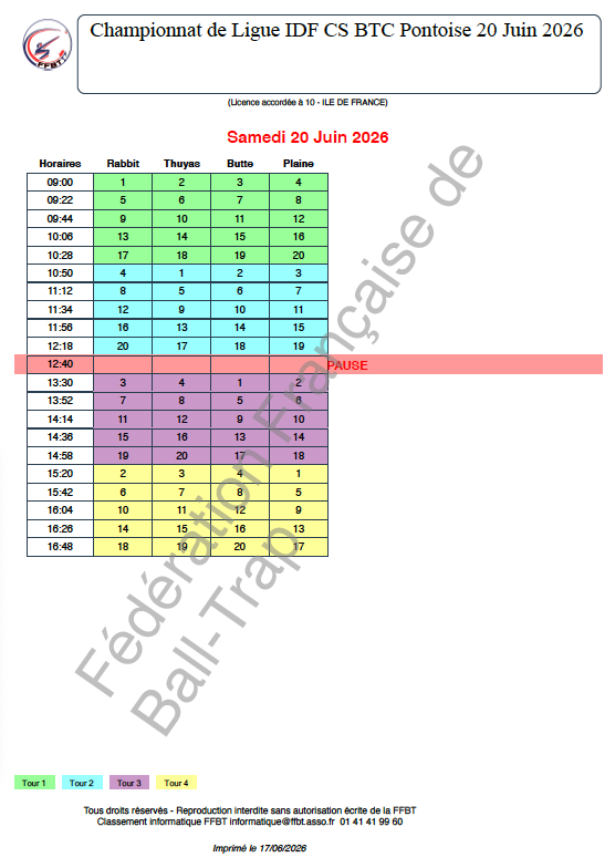 CHAMPIONNAT DE LIGUE CS - BTC PONTOISE