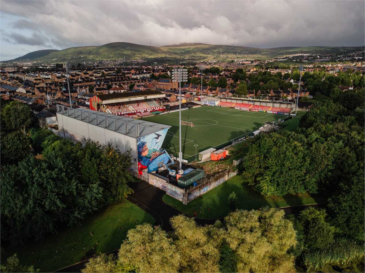 Mural 1: Cliftonville FC- McAlery Stand