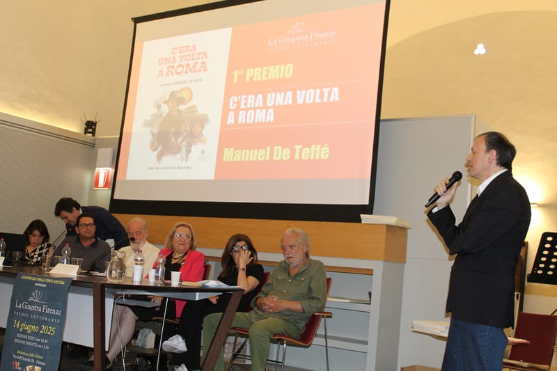 "C'era una volta a Roma" di Manuel de Teffé si aggiudica il Primo Premio al prestigioso Premio Letterario La Ginestra