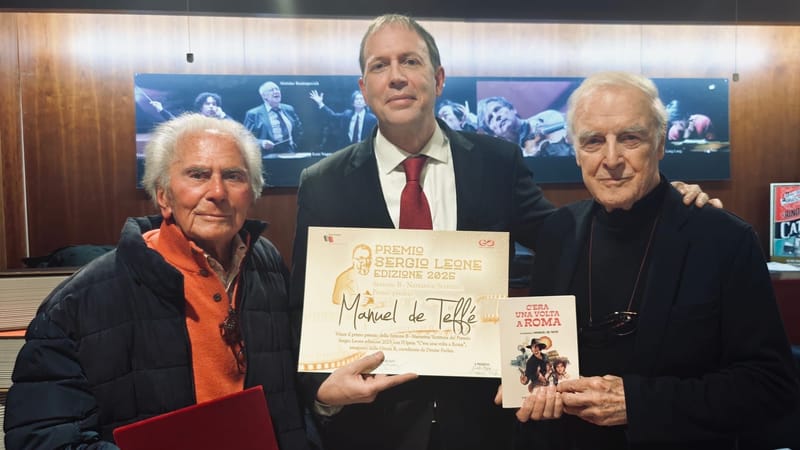 Premio Sergio Leone 2025: due riconoscimenti a “C'era una volta a Roma”, romanzo d'esordio di Manuel de Teffé