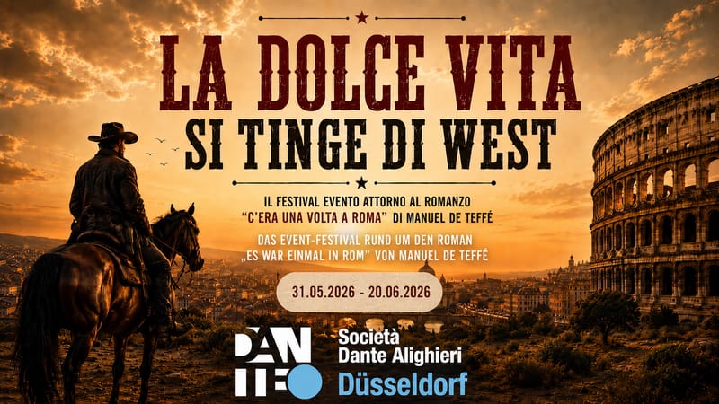 Al via "La dolce vita si tinge di West": il festival della Dante Alighieri attorno a "C'era una volta a Roma"