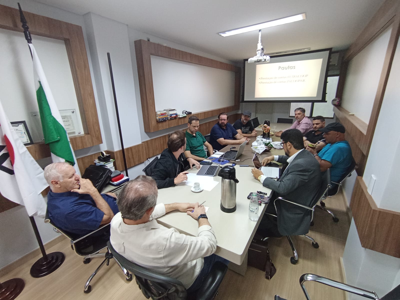 Reunião de encerramento da Diretoria da Fetracoop em Cafelândia.