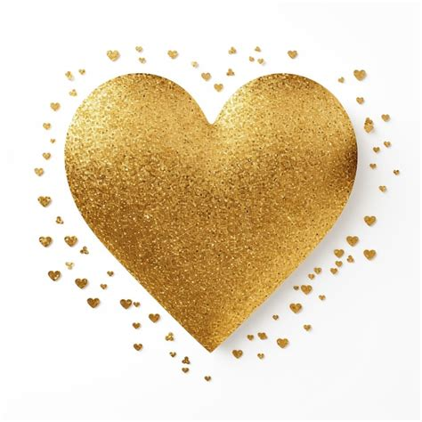 Gouden hart Gouden Glitter Star Confetti | Premium AI-gegenereerde ...