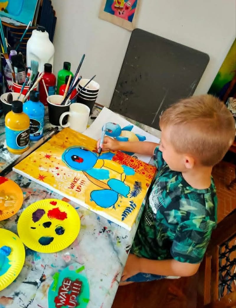 Paint your own Pokemon Canvas