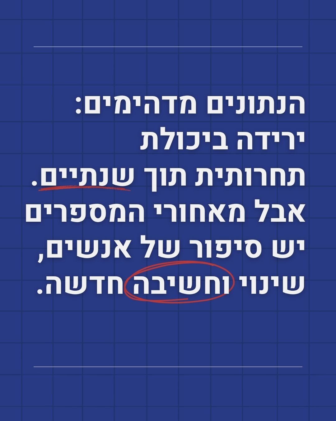 הנתונים מדברים בעד עצמם