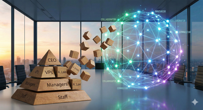 סוף עידן ההיררכיה: למה דרג הביניים נעלם ואיך נראה המבנה הארגוני של 2026?