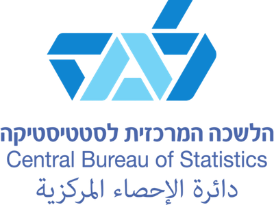 הלוגו הרשמי של הלשכה המרכזית לסטטיסטיקה (הלמ״ס) – Central Bureau of Statistics בישראל, הגוף הממשלתי האחראי על איסוף ופרסום נתונים סטטיסטיים לאומיים.