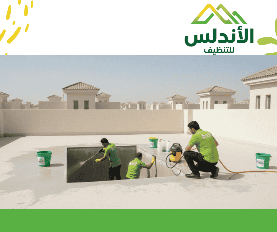 تنظيف خزانات أرضية وعلوية مع شركة الأندلس بجازان
