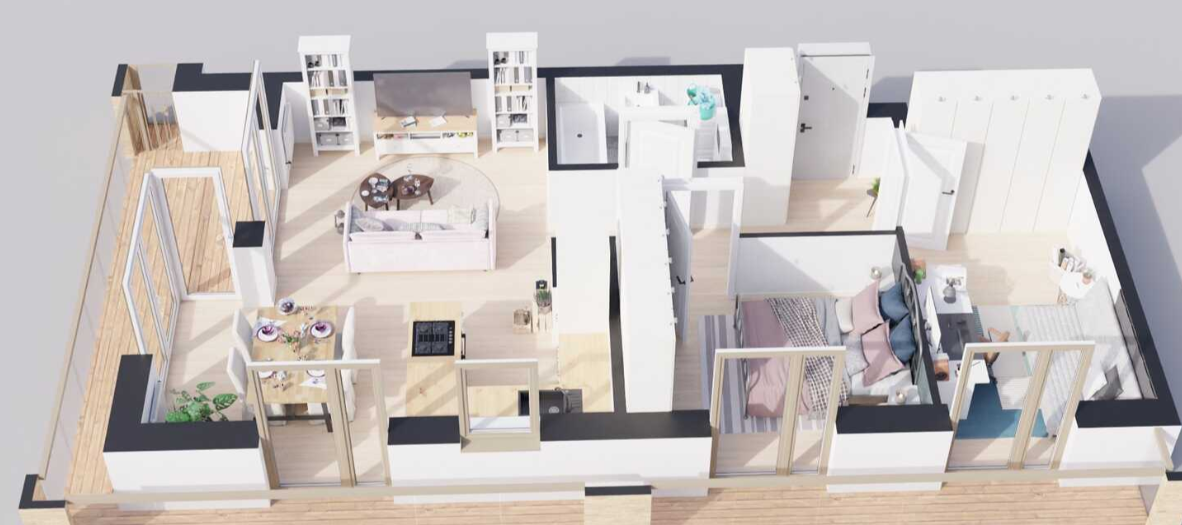 דירות 40/50/60/70 מ"ר בפרויקט פאר ב Bulwary Praskie