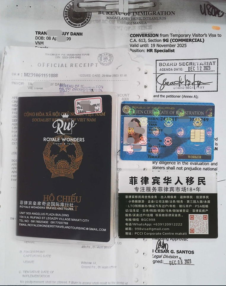 菲律宾工签批文 工签卡丢失怎么办