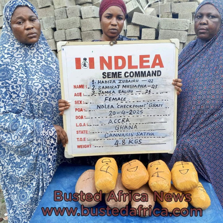 NDLEA raids Lagos Hotel, recovers N1billion in illicit drugs; Arrest 3 Ghanian women for cross-border trafficking.