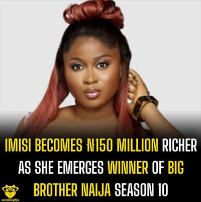 Imisi Wins Big Brother Naija Season 10 Edition