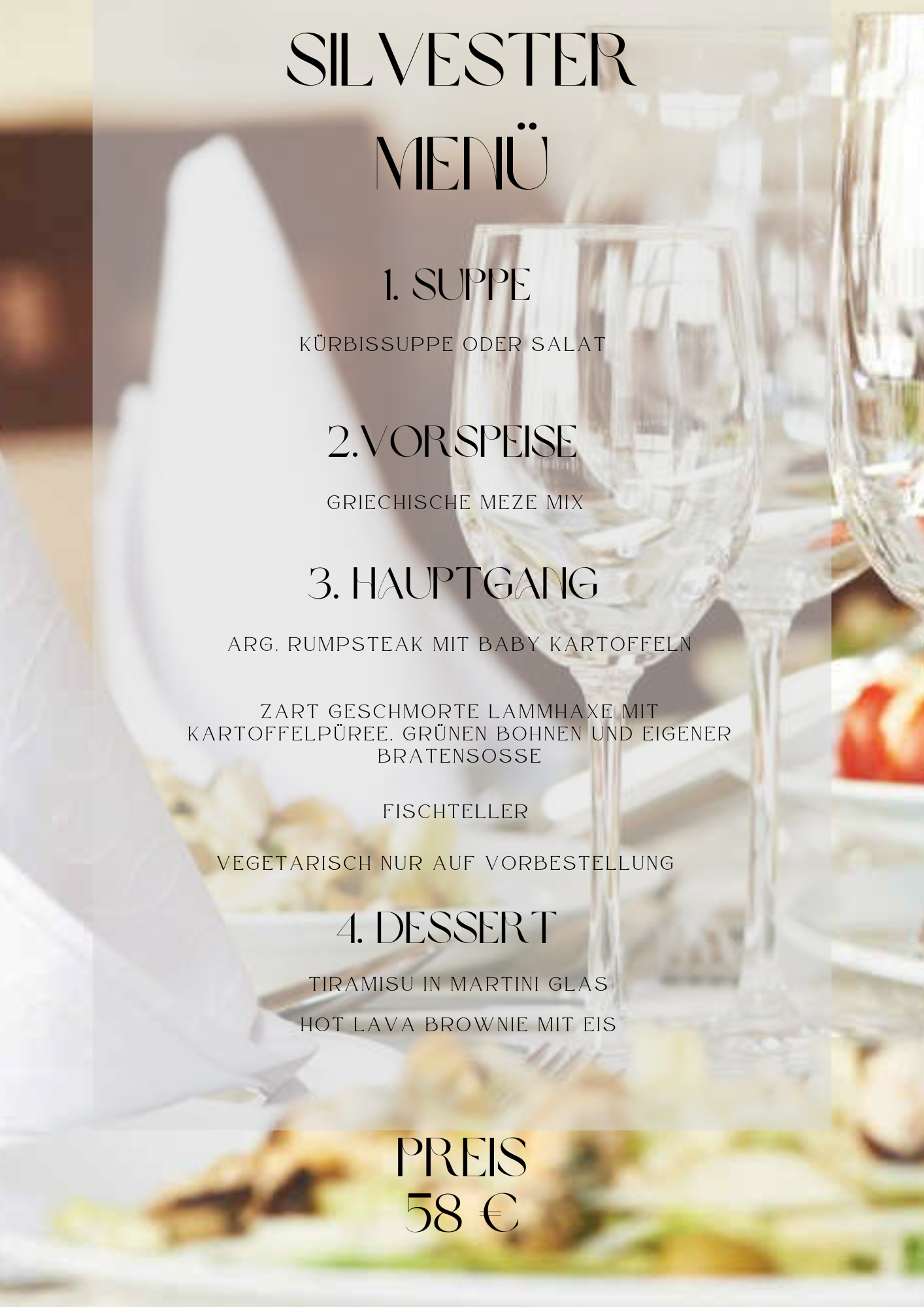 SILVESTER MENÜ