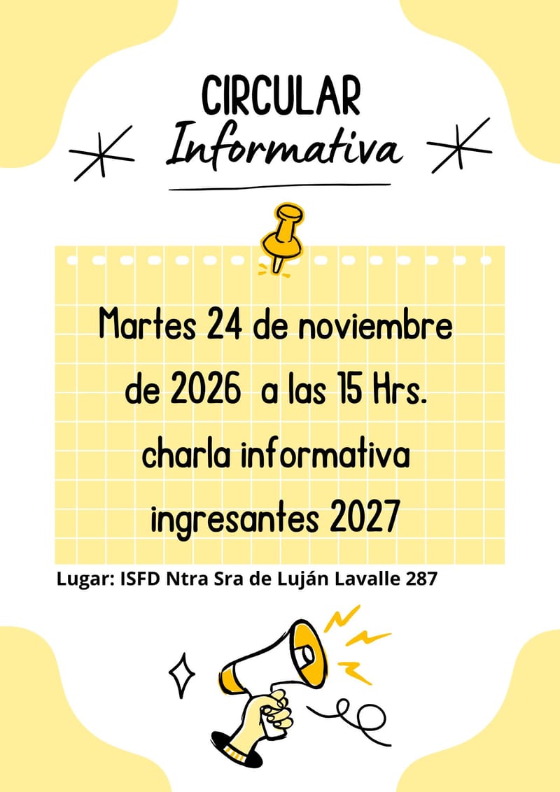 Charla informativa ingresantes 2027
