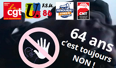 Le 5 juin 2025, 64 ans, c'est toujours NON !