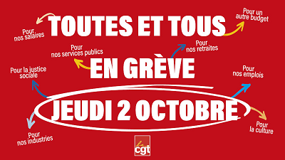 Le 2 octobre 2025, tous et toutes en grève, tous et toutes en manifestation