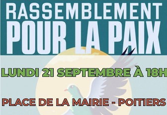 Lundi 21 septembre 18h00 Mairie Journée de la Paix