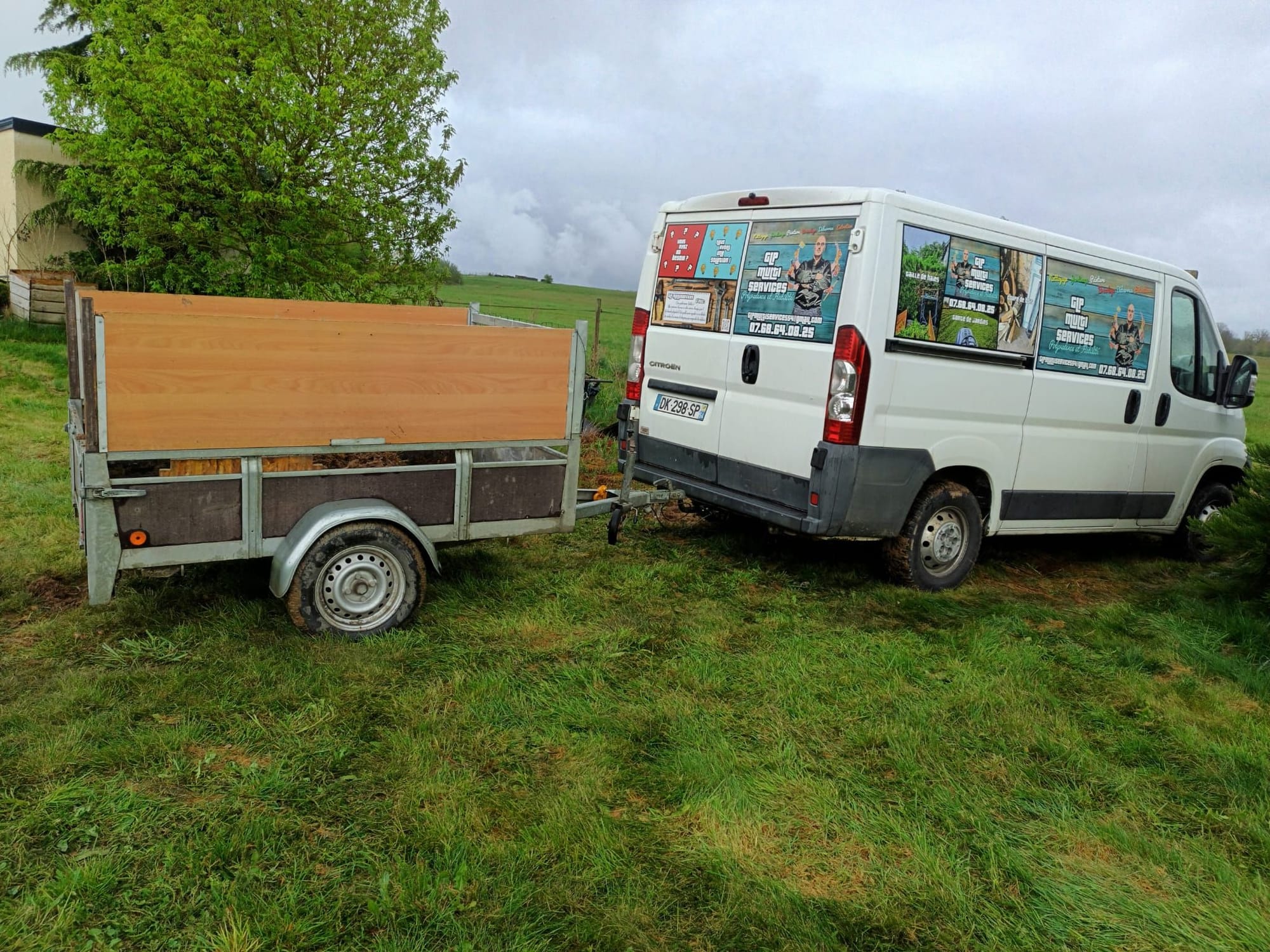 Création clôture bois