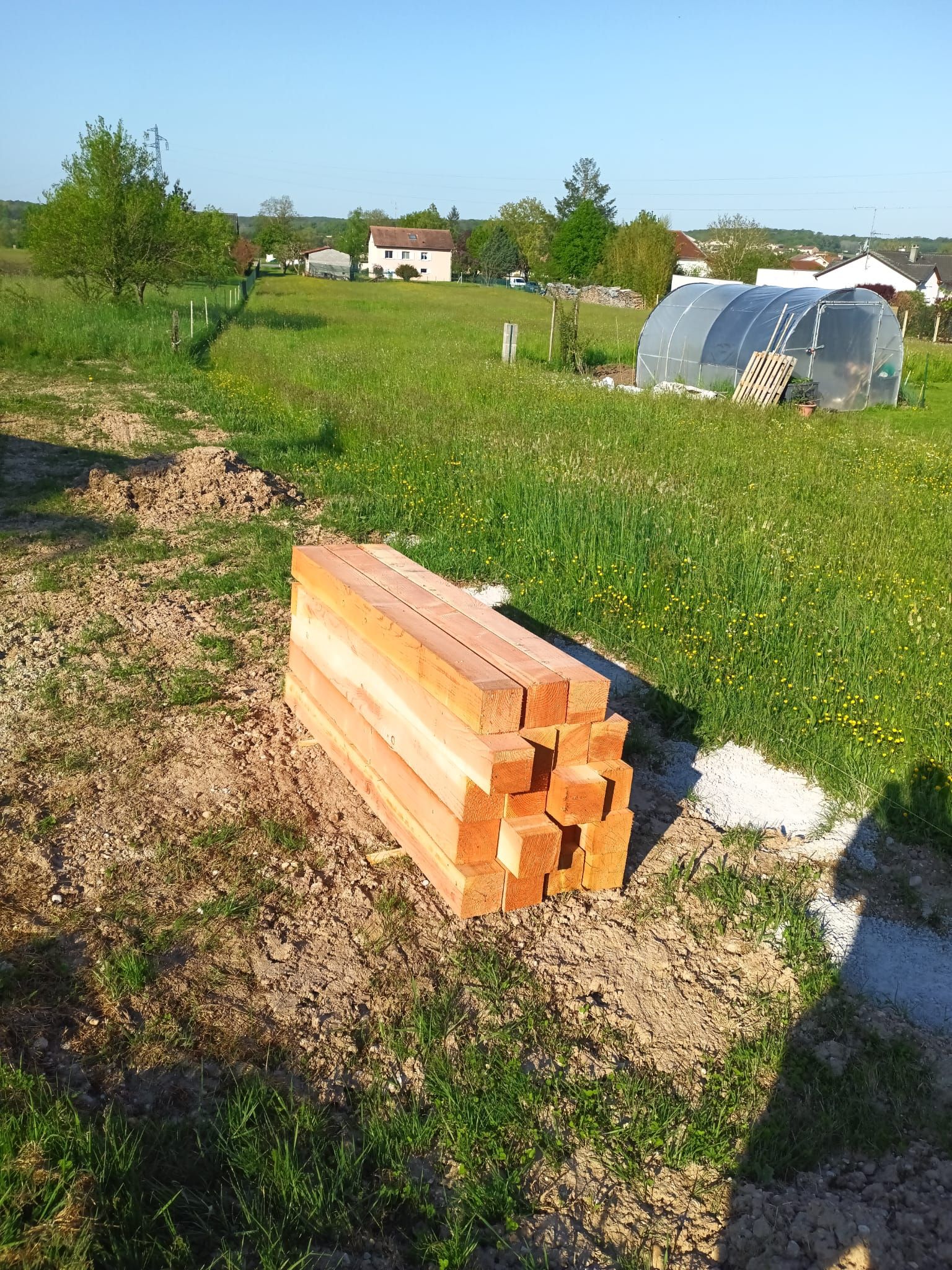 Création clôture bois