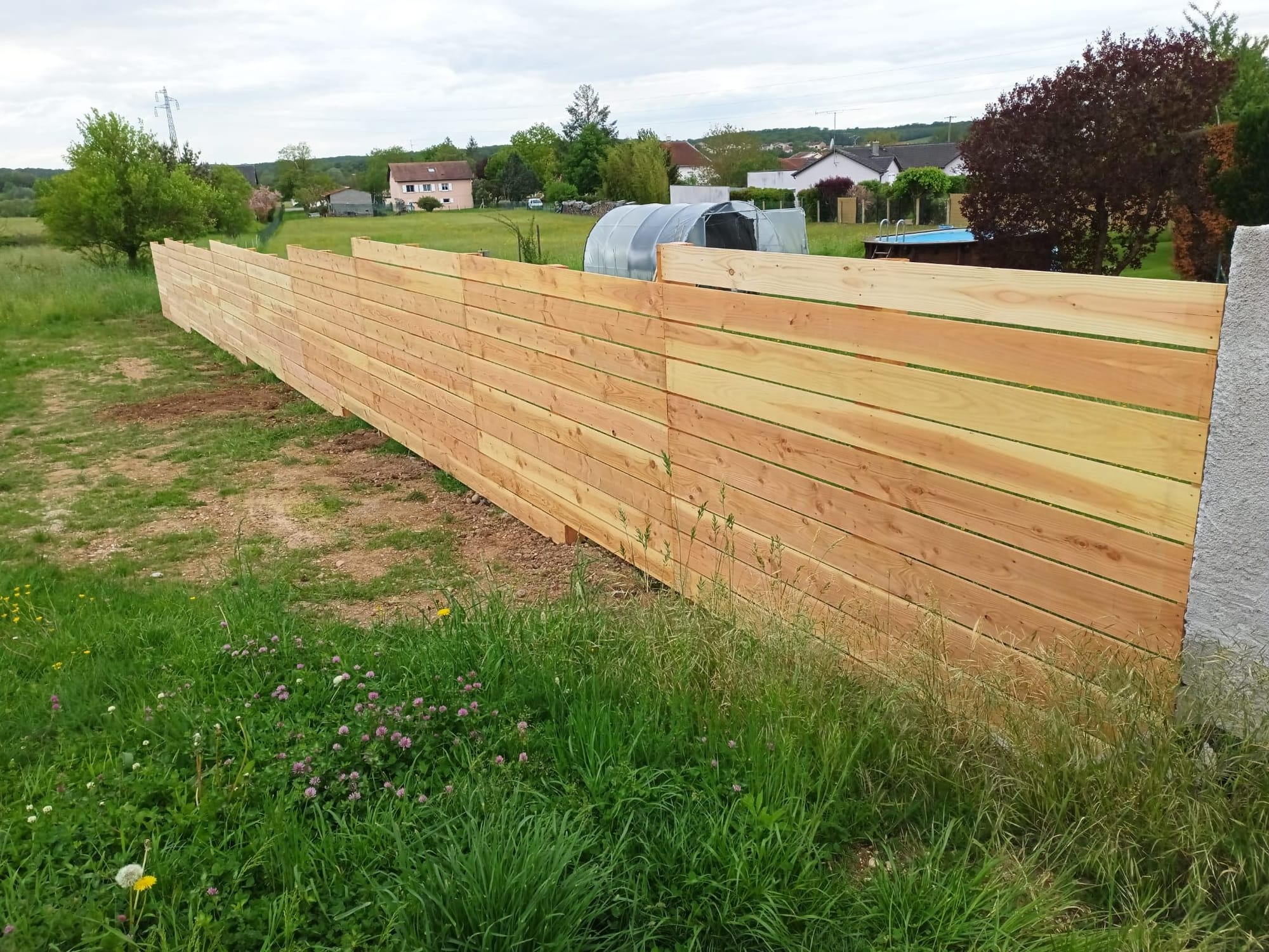 Création clôture bois