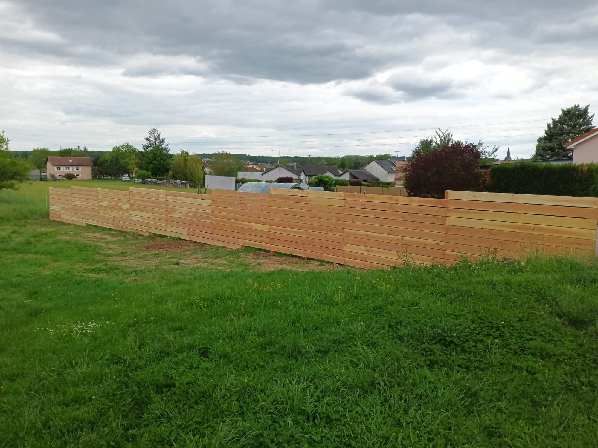 Création clôture bois